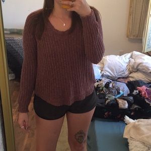 Maroon/blush sweater